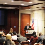 Dr. W. David Montgomery speaks at the USINPAC LNG Briefing